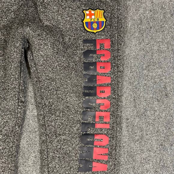 FCB Football Club Barcelona Jogger Pants Mens Size L Gray Barca Athletic Running - Picture 2 of 8